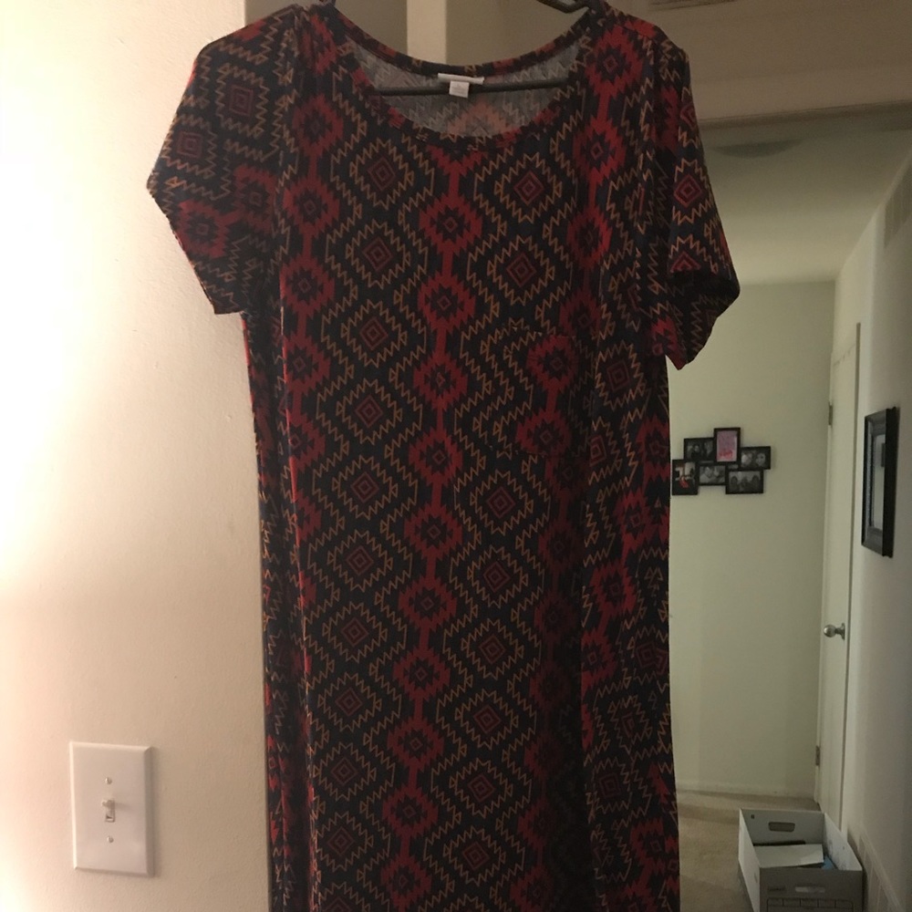 LulaRoe beautiful printed Carly dress